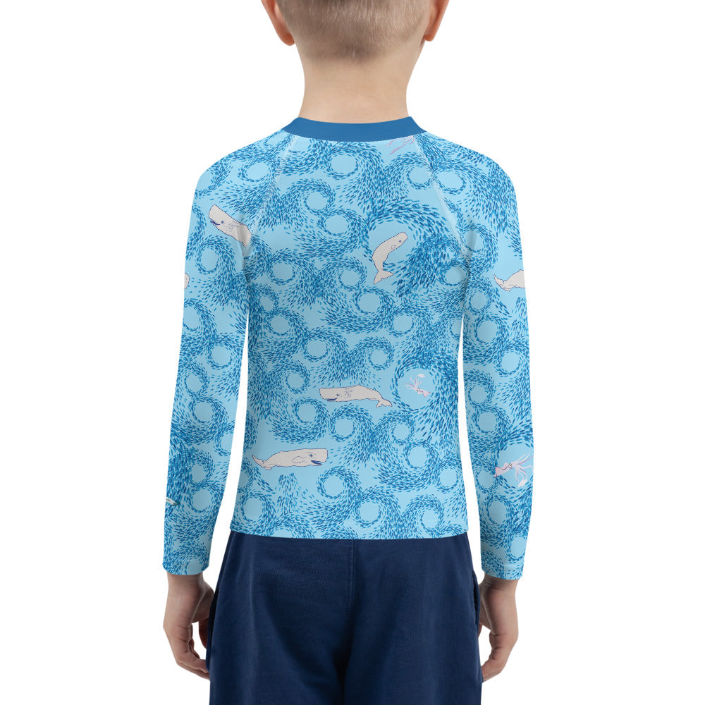 Whales and Squids Rash Guard Kids 2T-7 - Posh Tide