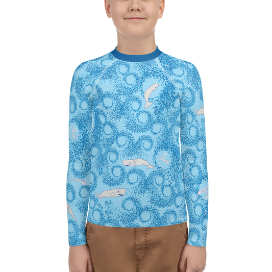 Whales and Squids Youth Rash Guard - Posh Tide