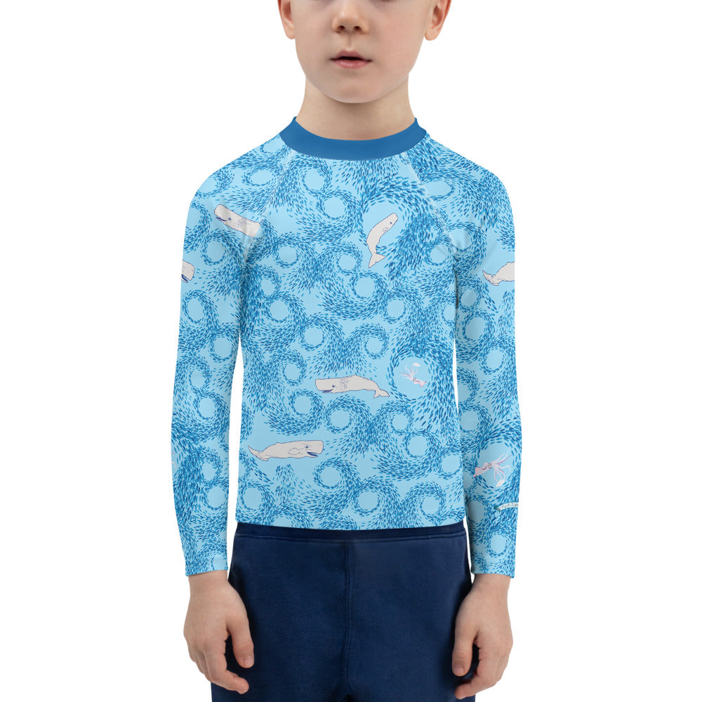 Whales and Squids Rash Guard Kids 2T-7 - Posh Tide