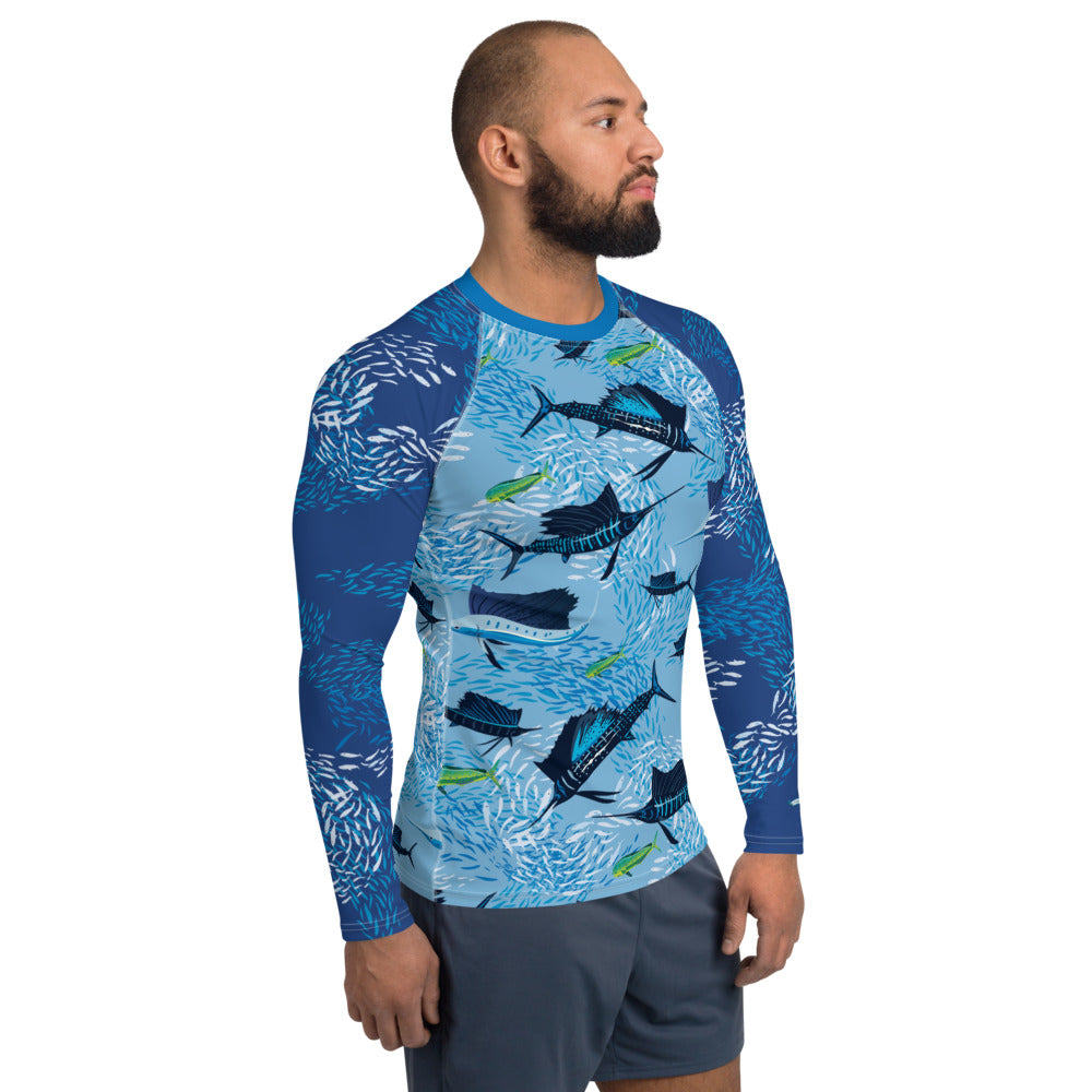 Sailfish on Light Men's Rash Guard - Posh Tide