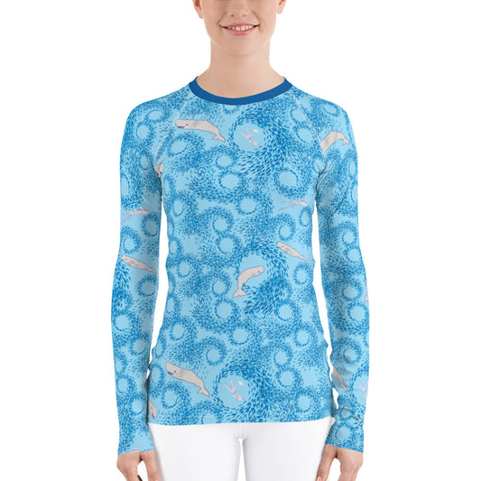 Whales and Squids Rash Guard Women's - Posh Tide