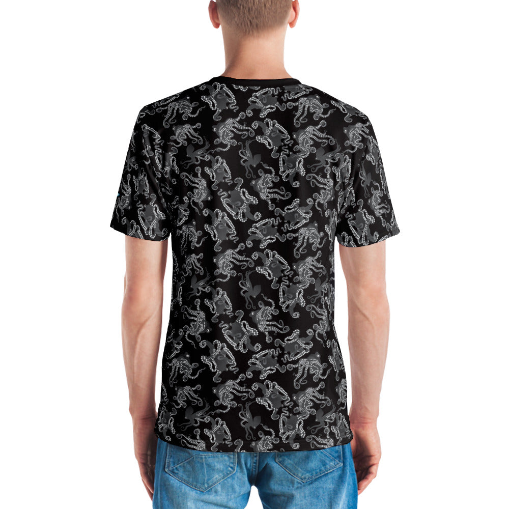 Octopus in B&W Men's T-shirt - Posh Tide