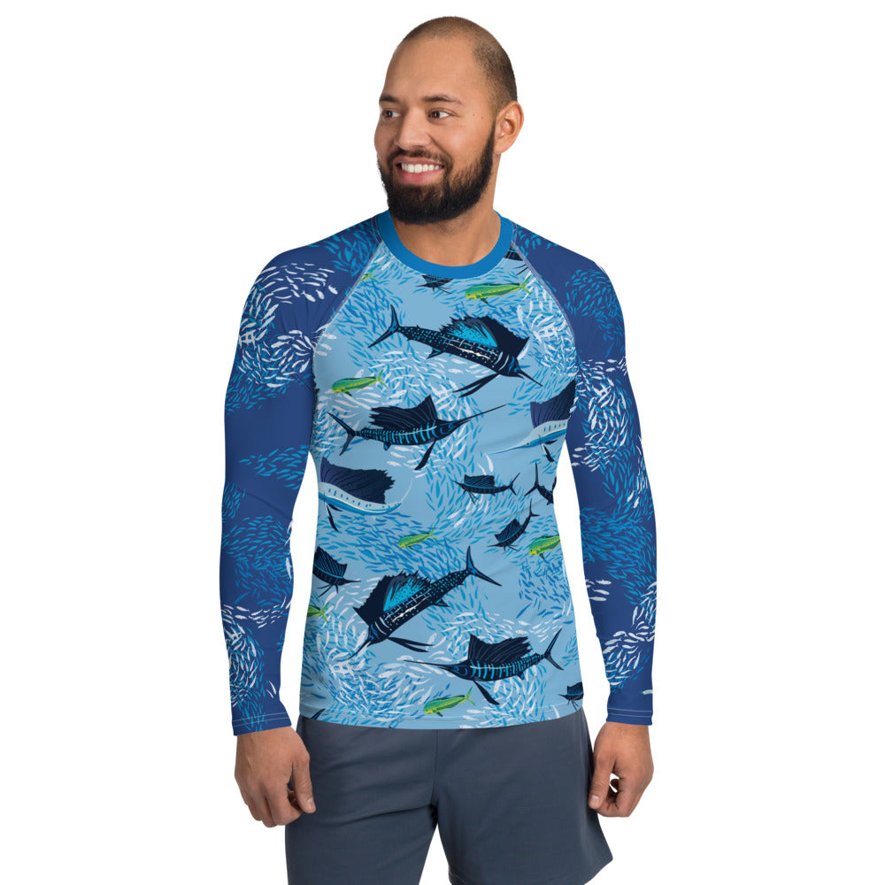 Sailfish on Light Men's Rash Guard - Posh Tide