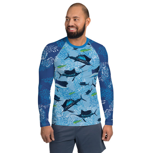 Sailfish on Light Men's Rash Guard - Posh Tide