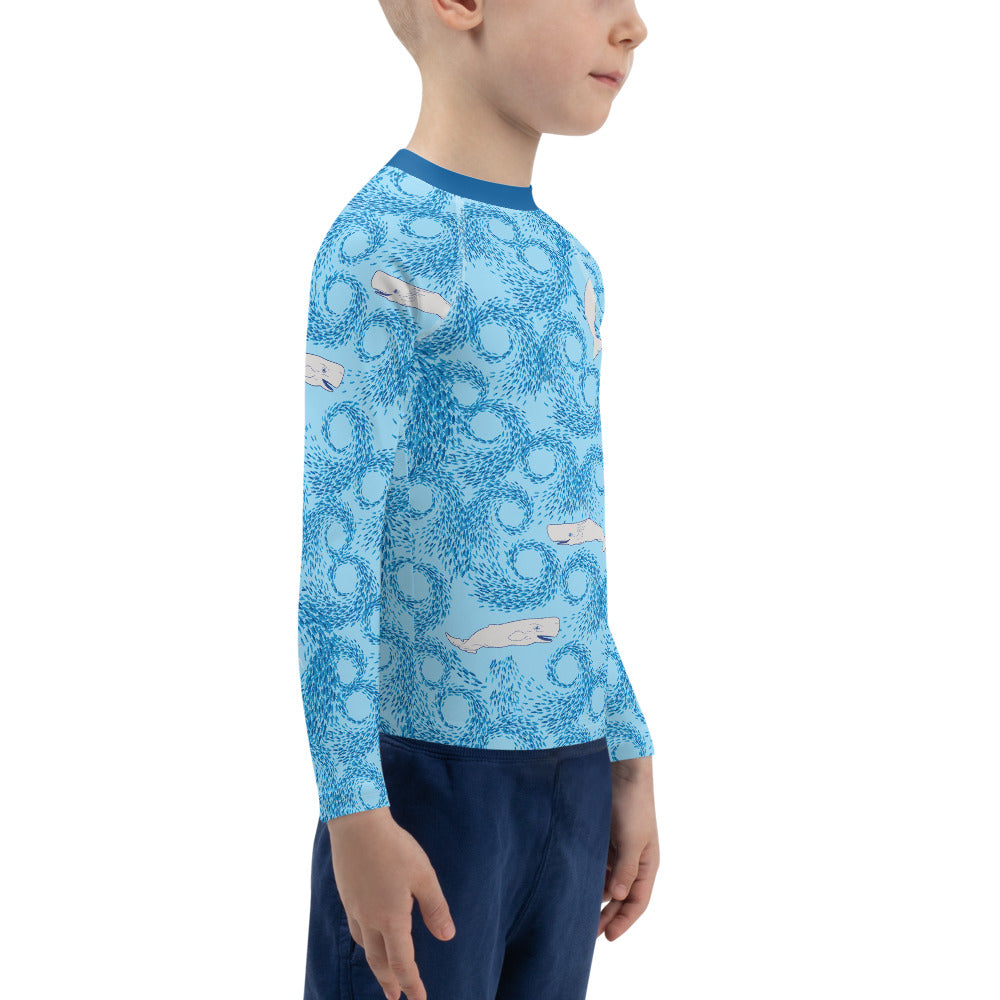 Whales and Squids Rash Guard Kids 2T-7 - Posh Tide