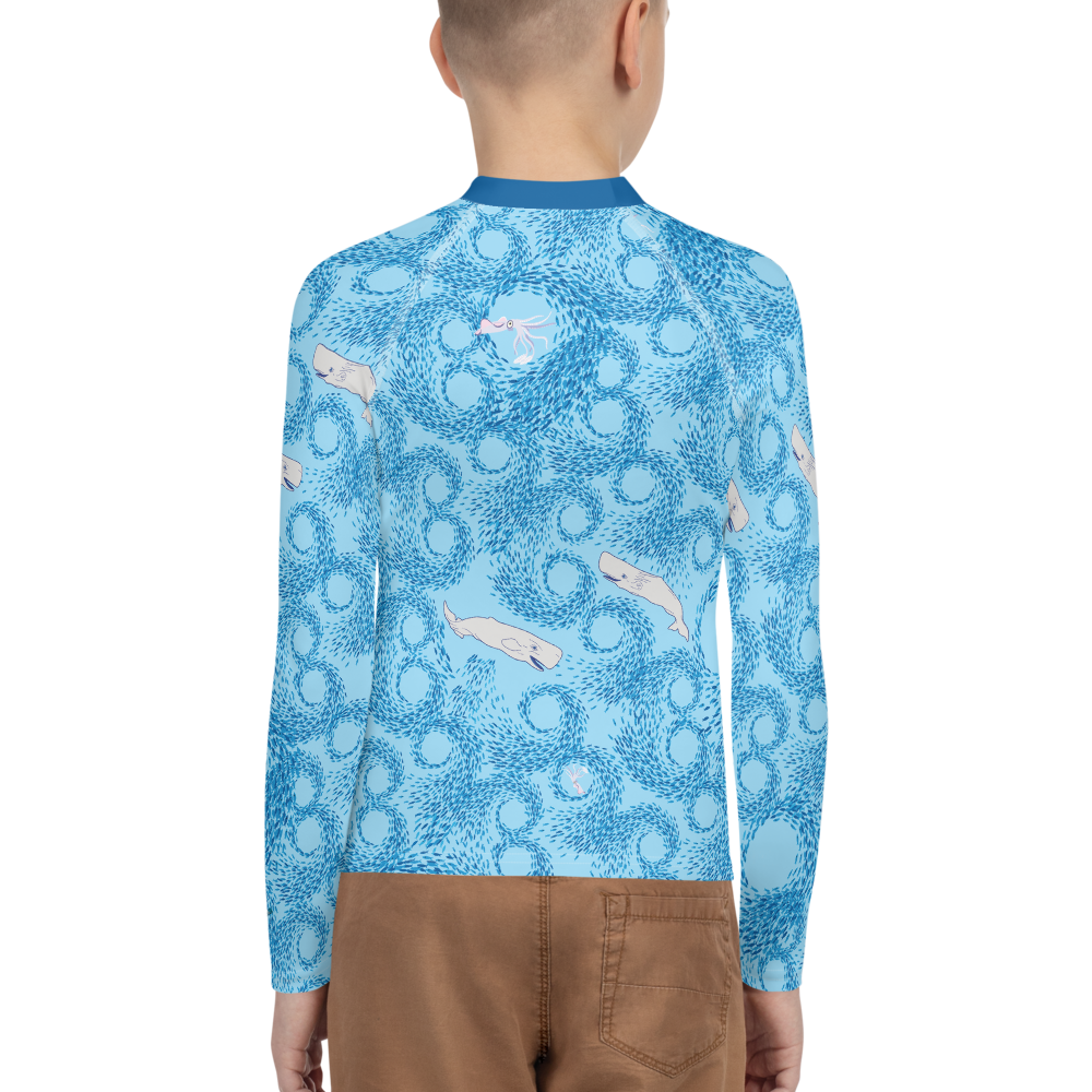 Whales and Squids Youth Rash Guard - Posh Tide