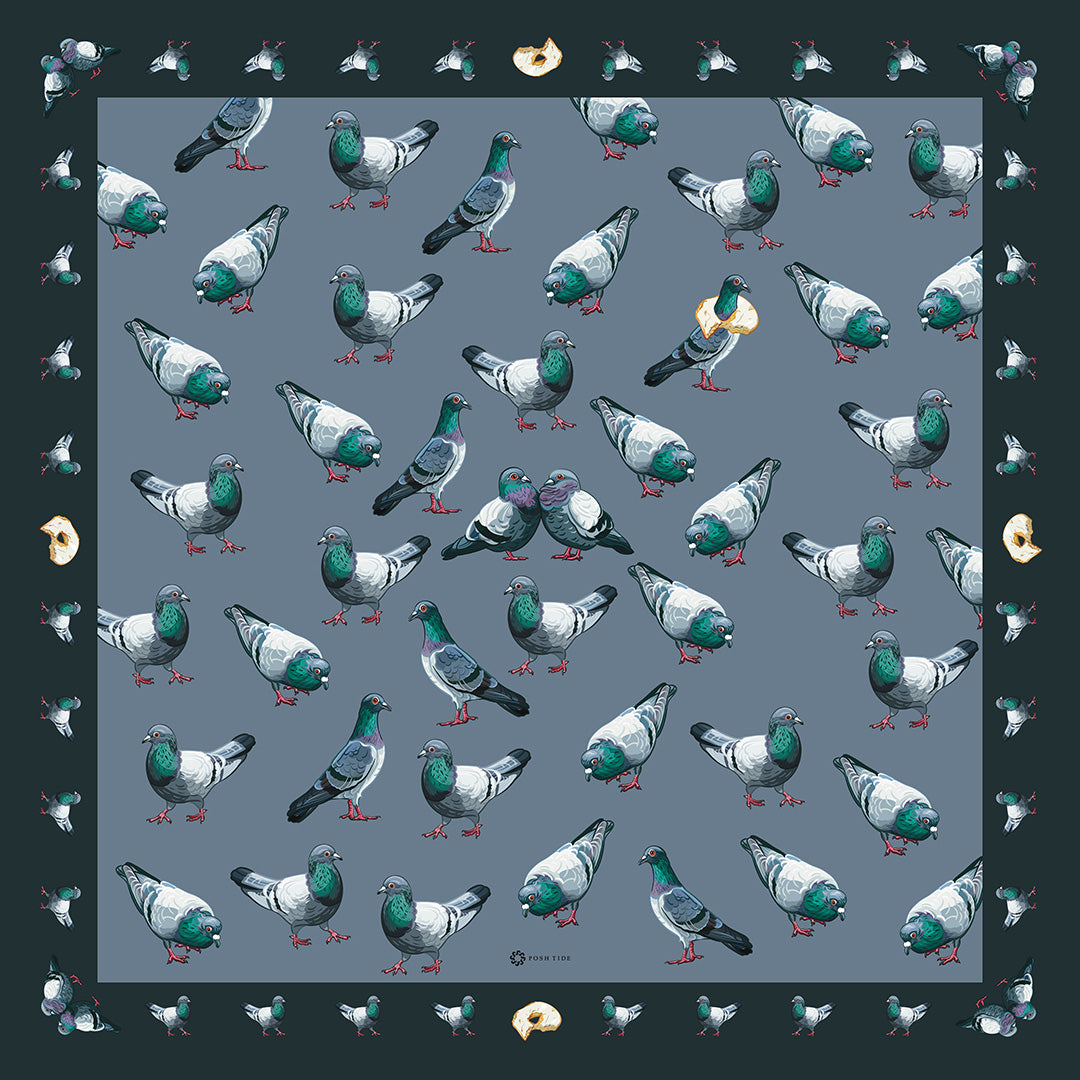 Urban Bird Double-Sided Silk Scarf