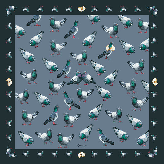 Urban Bird Double-Sided Silk Scarf