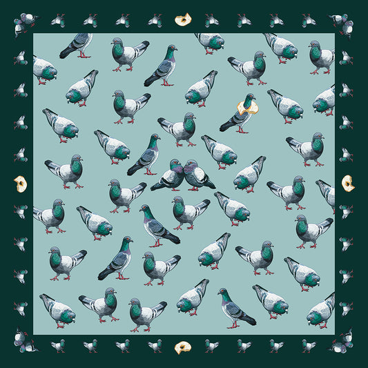 Urban Bird Double-Sided Silk Scarf