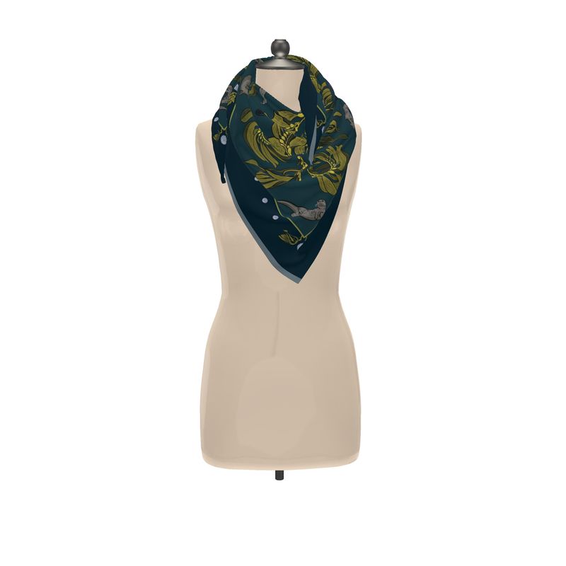Orca-Otter-Urchin-Kelp Scarf