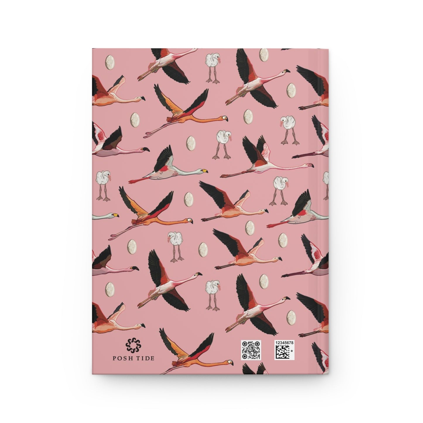 Flamingo Flying Hardcover Journal