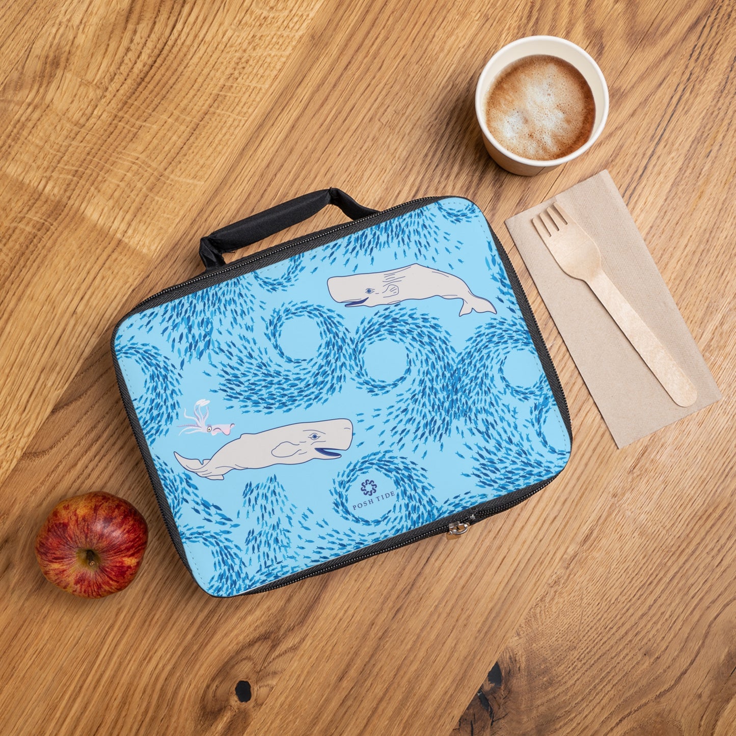 Whales Lunch Bag by Posh Tide