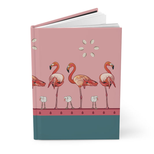 Flamingo & Baby Hardcover Journal
