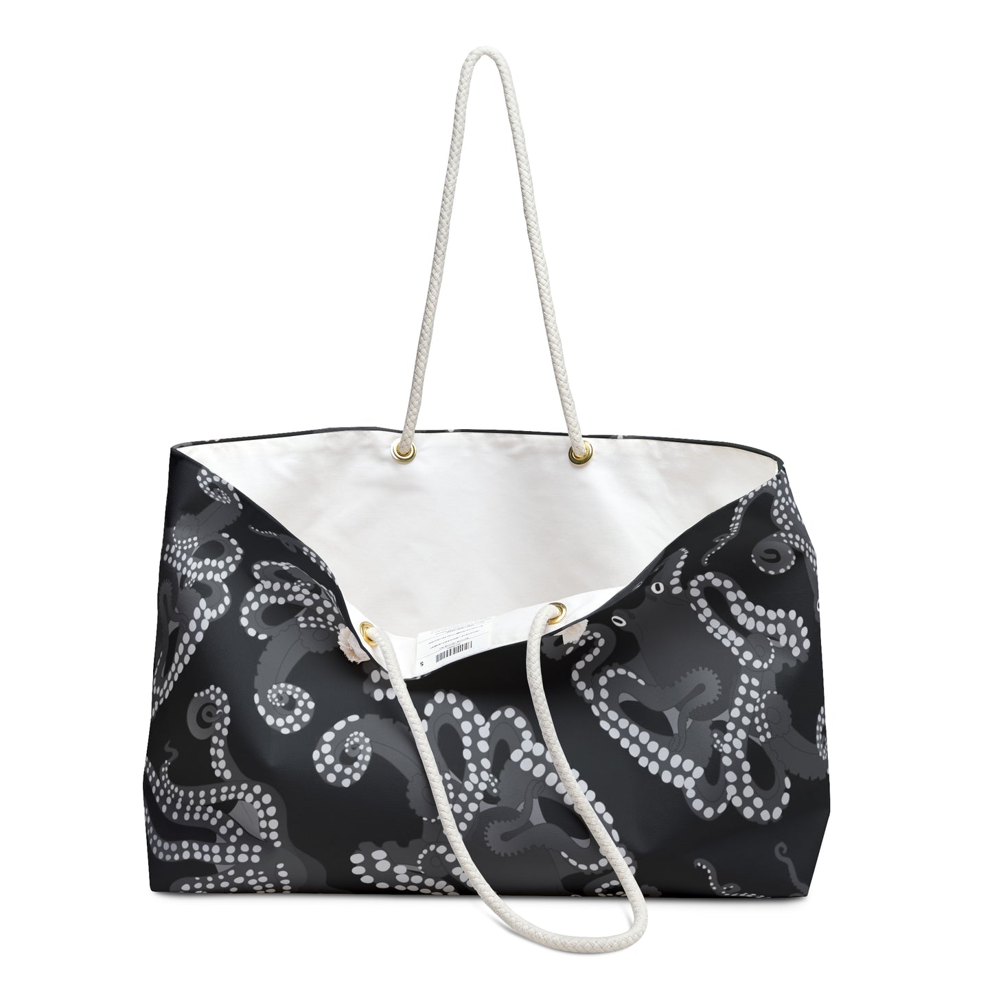 Octopus in Black and White Weekender Bag