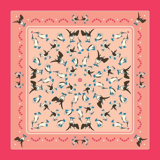 Blue-Footed Booby Double-Sided Silk Scarf