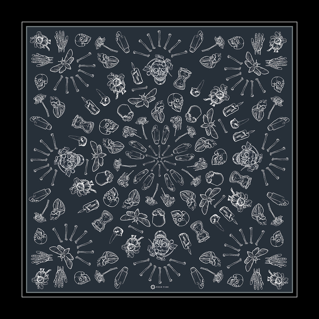 We All Die Double-Sided Silk Scarf