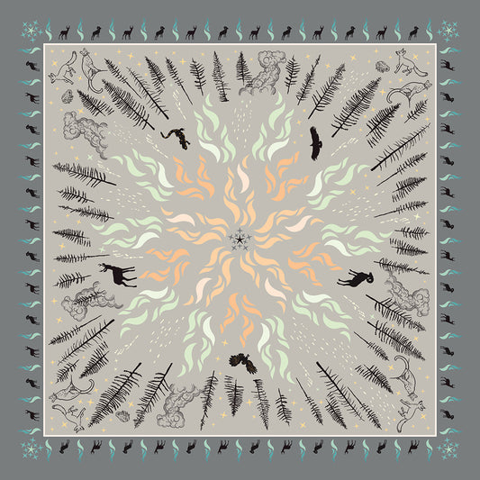 Fire Double-Sided Silk Scarf