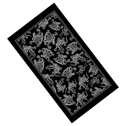 Octopus in Black & White Sarong - Pareo
