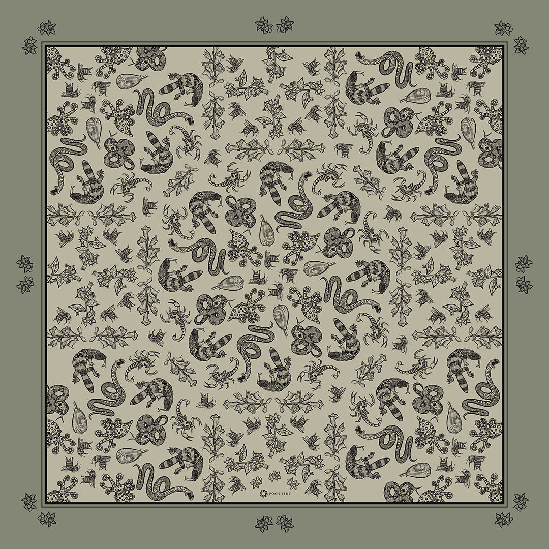 Venom as Medicine Double-Sided Silk Scarf