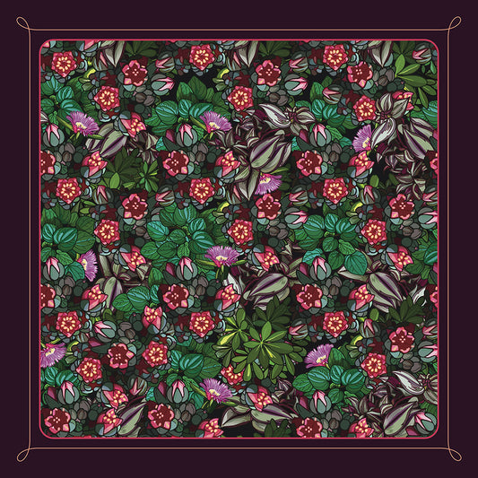 Via Verde Double-Sided Silk Scarf