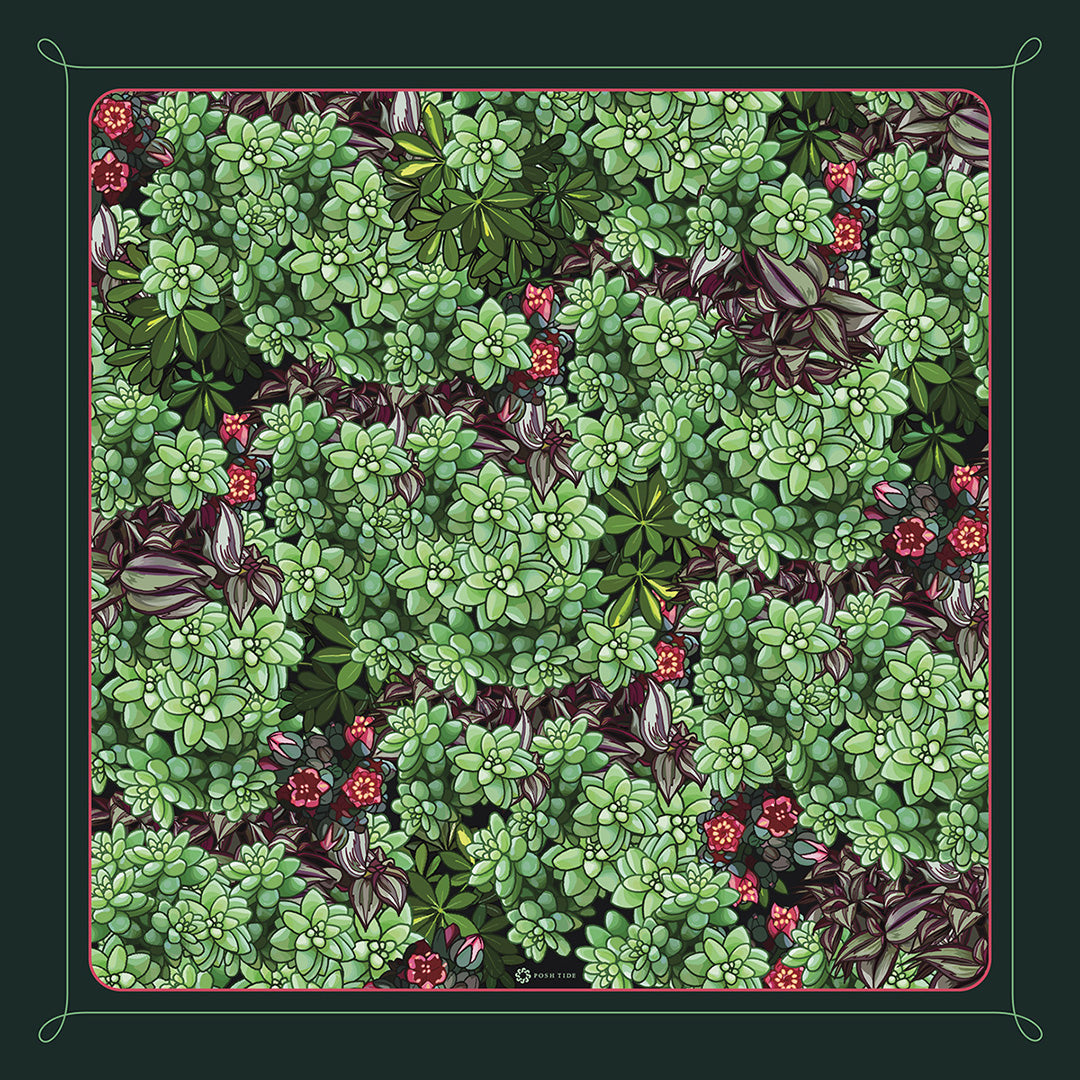 Via Verde Double-Sided Silk Scarf