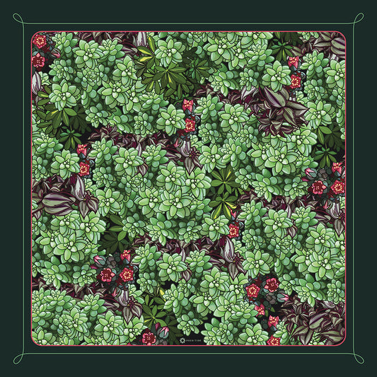 Via Verde Double-Sided Silk Scarf