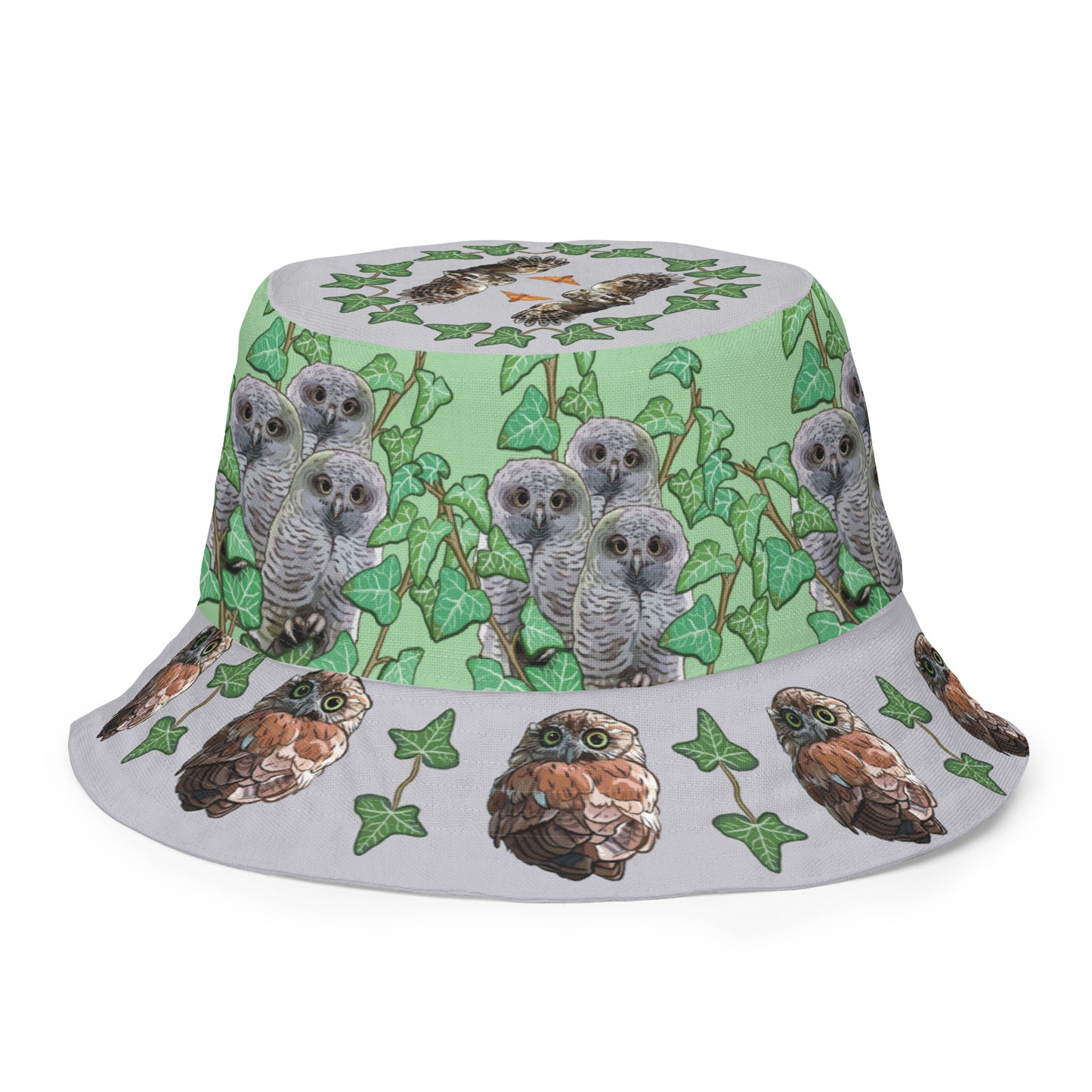 Owl Reversible Bucket Hat