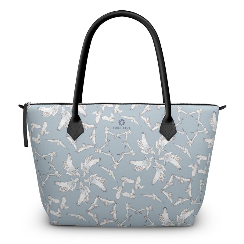 Snowy Owl Zip Top Tote - Posh Tide