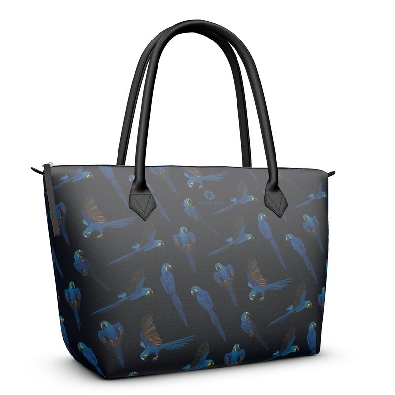 Hyacinth Macaw Zip Top Tote - Posh Tide