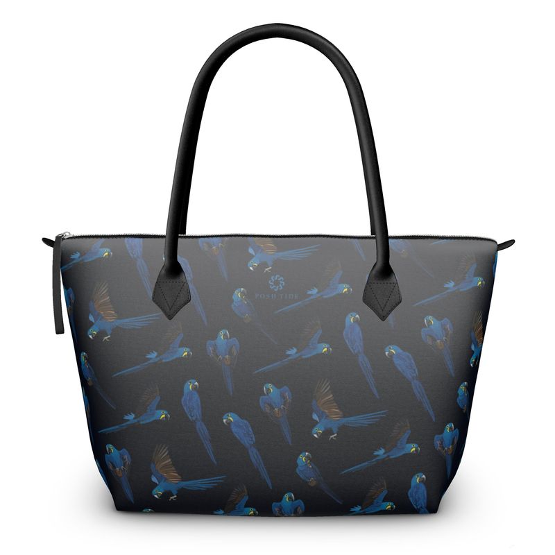 Hyacinth Macaw Zip Top Tote - Posh Tide