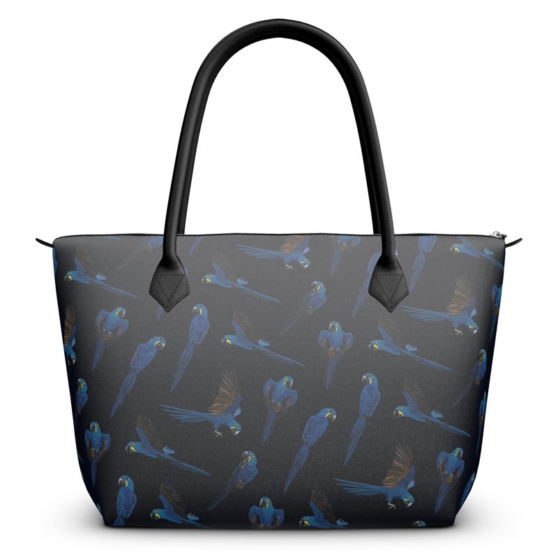 Hyacinth Macaw Zip Top Tote - Posh Tide