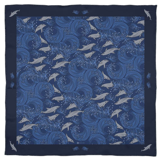 Dolphins on Rolling Waves Scarf