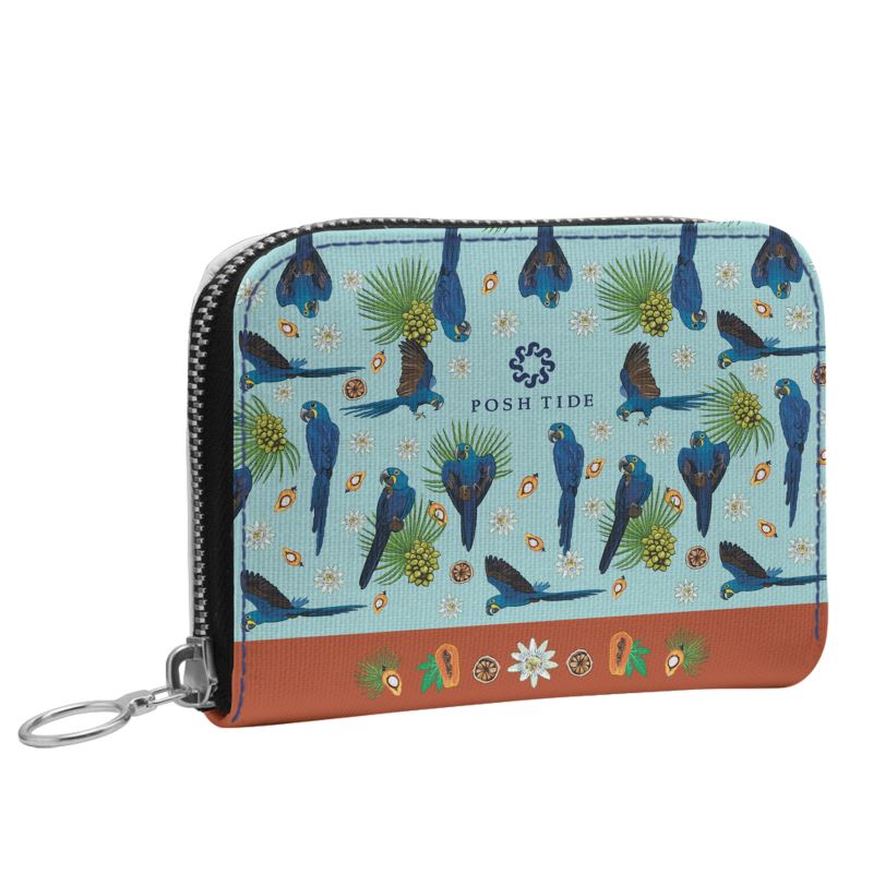 Hyacinth Macaw Mini Zip Wallet - Posh Tide