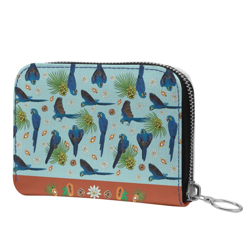 Hyacinth Macaw Mini Zip Wallet - Posh Tide