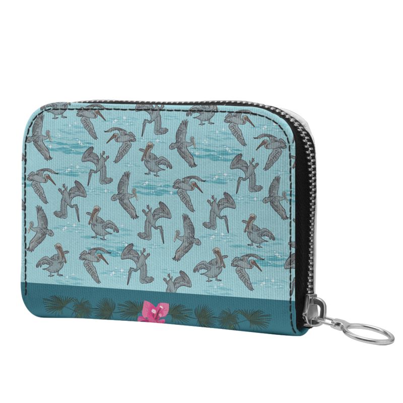 Purely Pelicans Mini Zip Wallet - Posh Tide