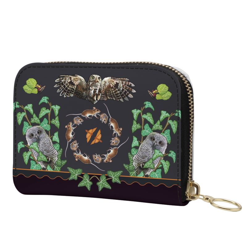 Owl Mini Zip Wallet