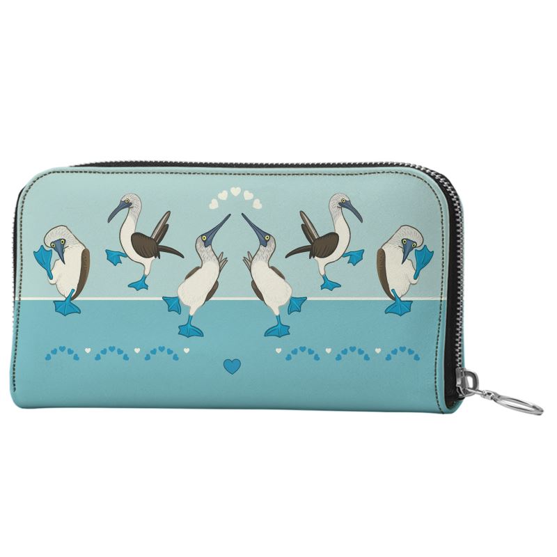 Blue-footed Booby Long Zip Wallet