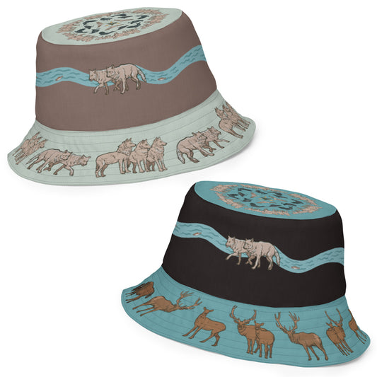 Wolf Trophic Cascade Bucket Hat