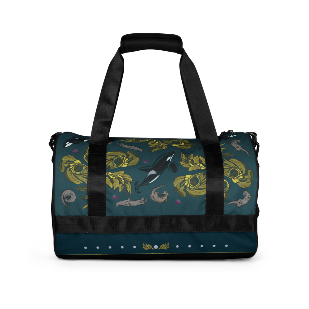 Orca-Otter-Urchin-Kelp Gym Bag