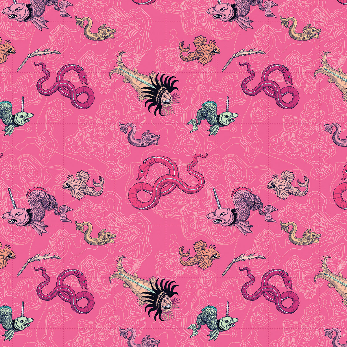 Vintage Sea Monsters Hardcover Journal Matte - Posh Tide