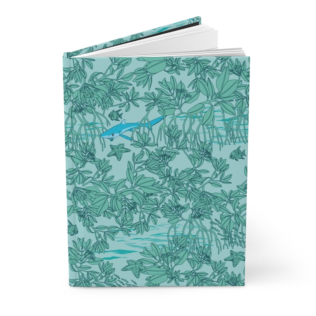 Mangroves on Blue Hardcover Journal - Posh Tide
