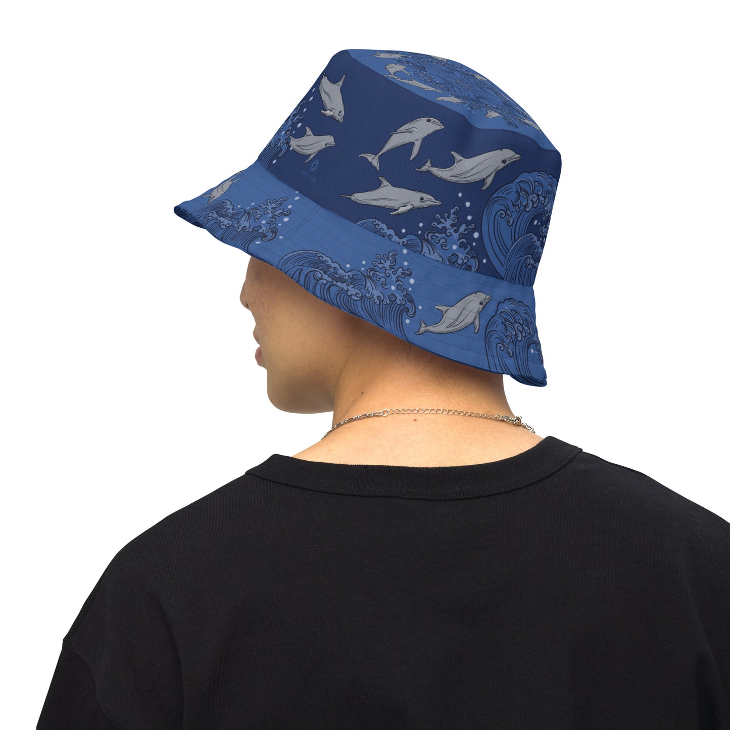 Dolphins on Waves Reversible Bucket Hat