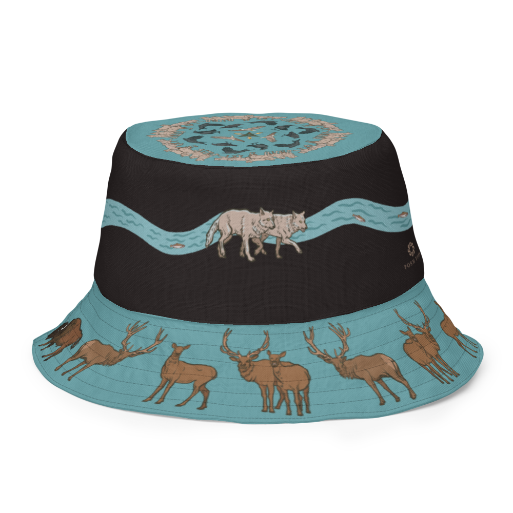Wolf Trophic Cascade Bucket Hat