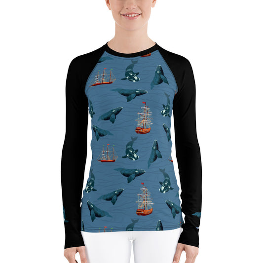 Whales - Right Whales Women's Rash Guard - Posh Tide