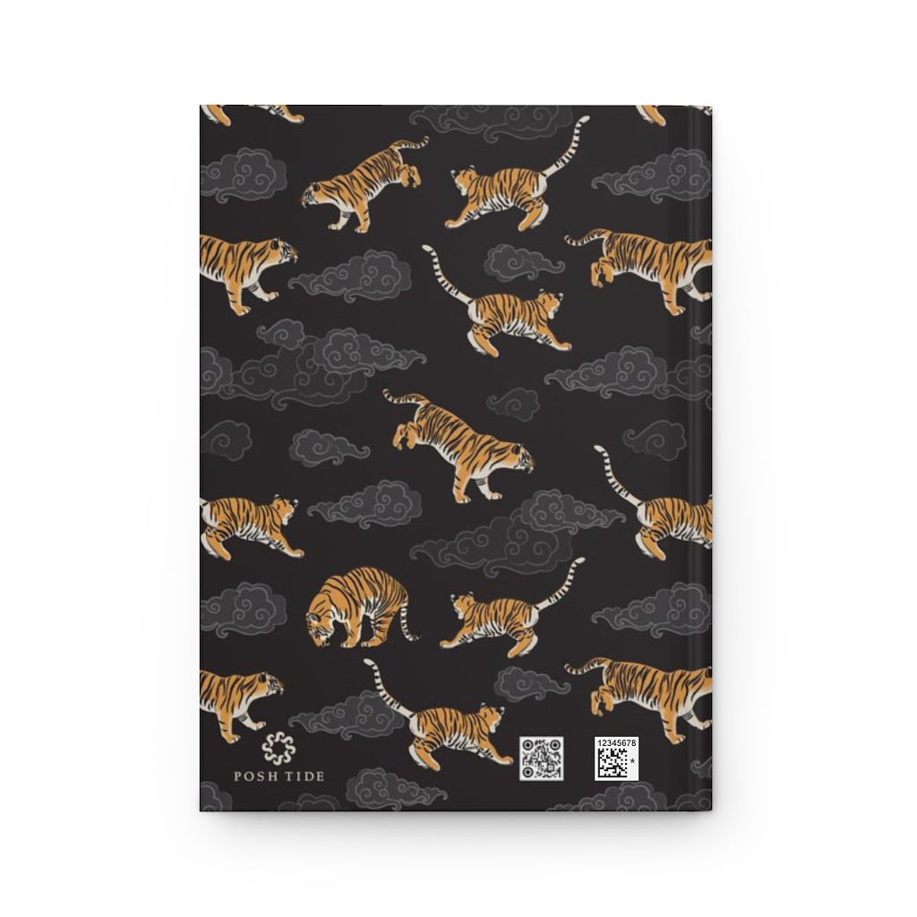 Tigers on Dark Sky Hardcover Journal - Posh Tide