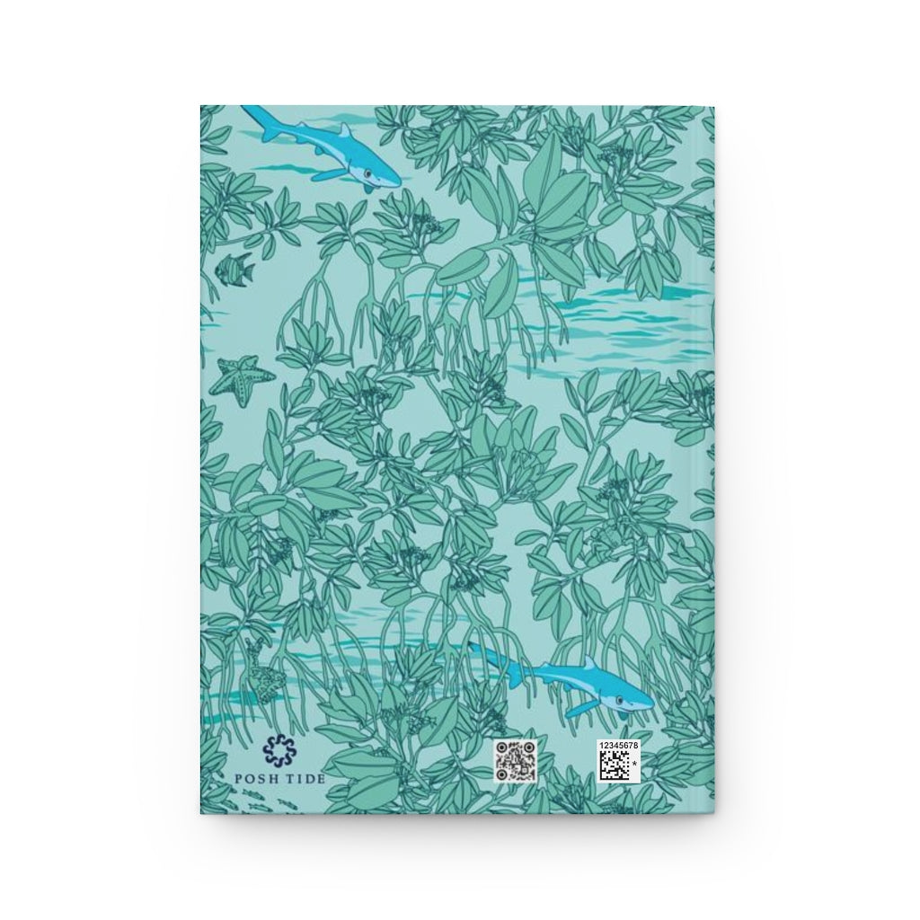 Mangroves on Blue Hardcover Journal - Posh Tide