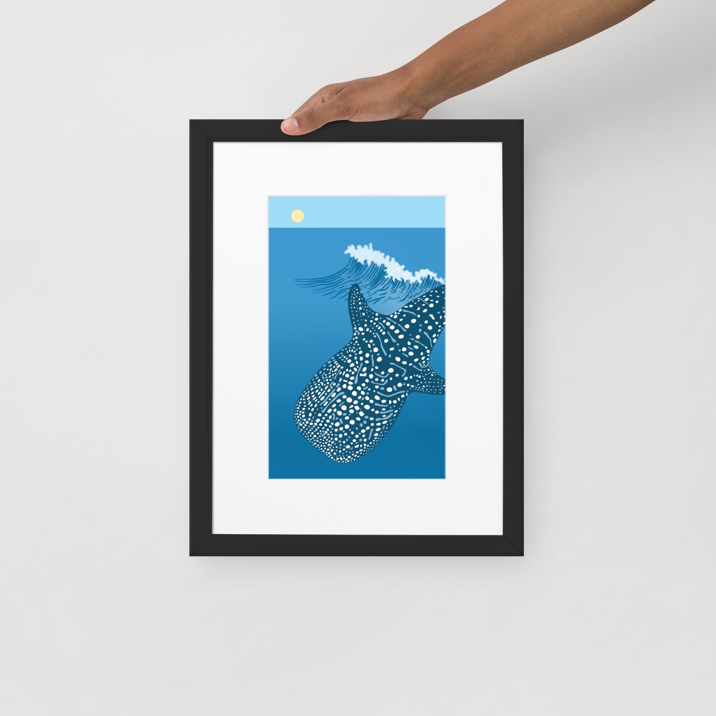 Whale Shark Framed Poster with Mat