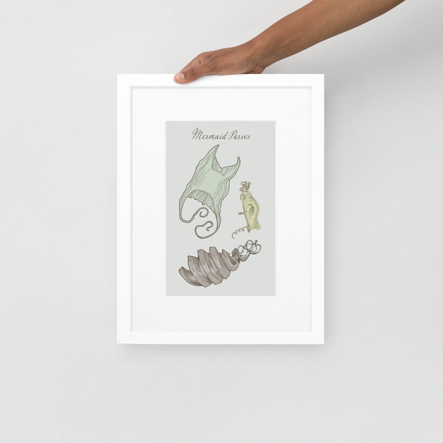 Mermaid Purses Framed Poster with Mat