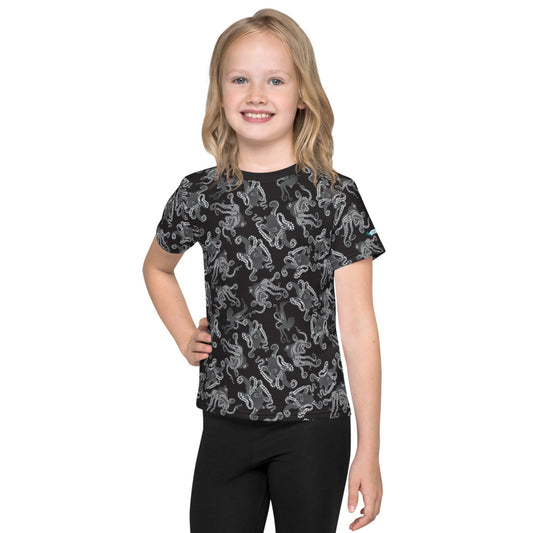 Octopus in B&W Kids T-Shirt - Posh Tide